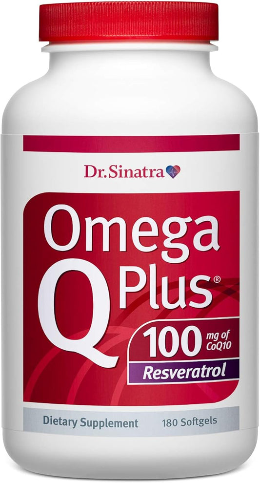Dr. Sinatra Omega Q Plus 100 Omega-3 Supplement 100mg of CoQ10 and (180 softgels)
