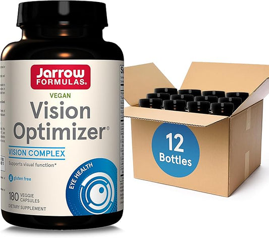 Jarrow Formulas Vision Optimizer Veggie Capsules 180 Count 12)
