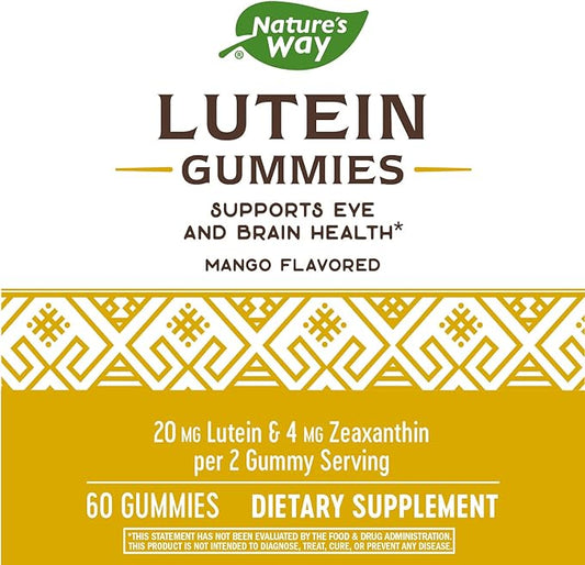 Nature's Way Lutein Gummies with Zeaxanthin, 60 Count