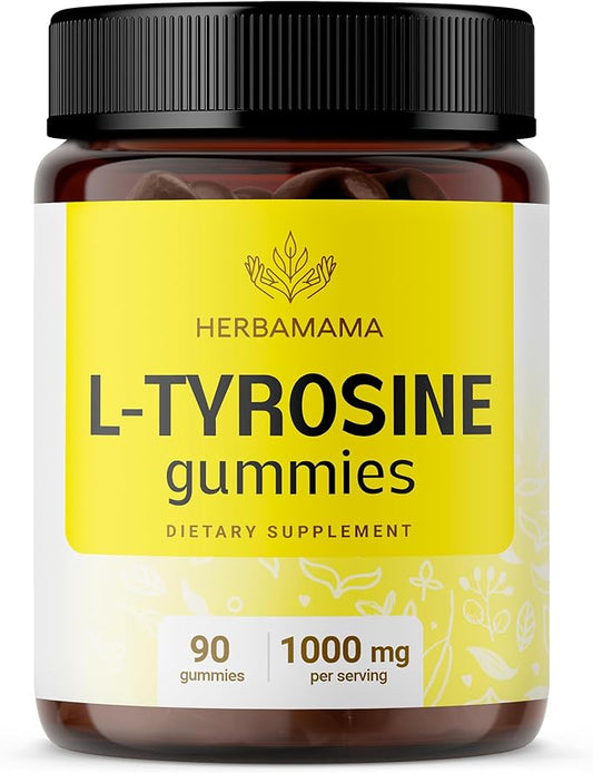 HERBAMAMA L Tyrosine Gummies 1000 mg 90 Chews