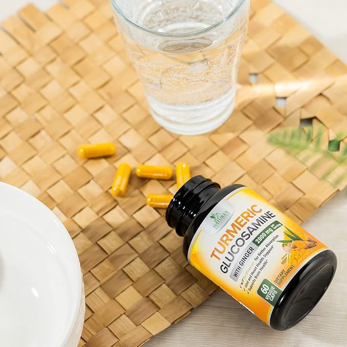 Turmeric Curcumin with BioPerine, Ginger & 95% Curcuminoids 2000mg Black 60 Capsules