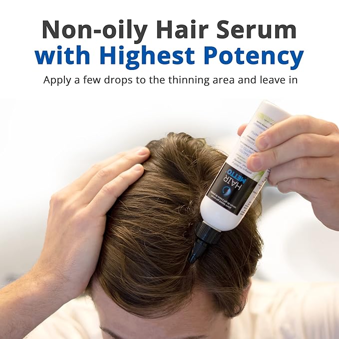 HAIRMETTO Serum for Hair Loss and Regrowth with Saw Palmetto, Stinging Nettle, Rosemary Oils, Peppermint Scent, Unisex,4oz