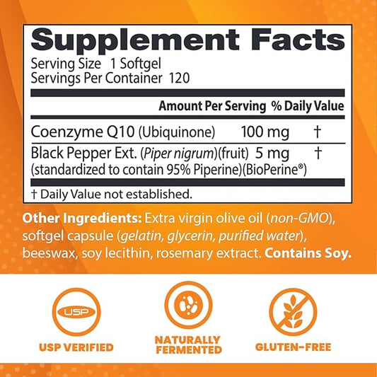 Doctor's Best High Absorption CoQ10 100 mg, 120 Count