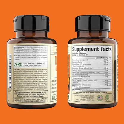 Turmeric & Glucosamine Chondroitin Joint Support 60 Capsules