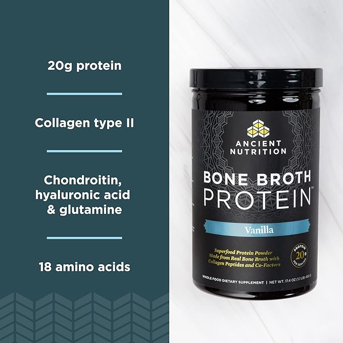 Ancient Nutrition Protein Powder Made from 20g Protein 40 Serving