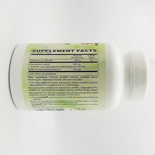 Glucosamine Sulfate and MSM (Shellfish Free), 120 Vegetarian