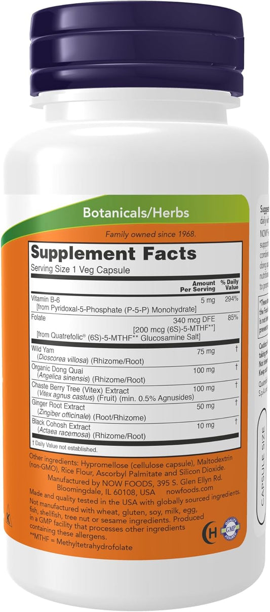 NOW Supplements, Female Balance™ with Wild B-6 and 90 Capsules