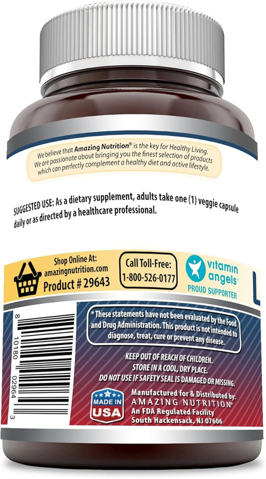 Amazing Formulas Reduced L-Glutathione Supplement 500 Mg 60 Veggie 3)