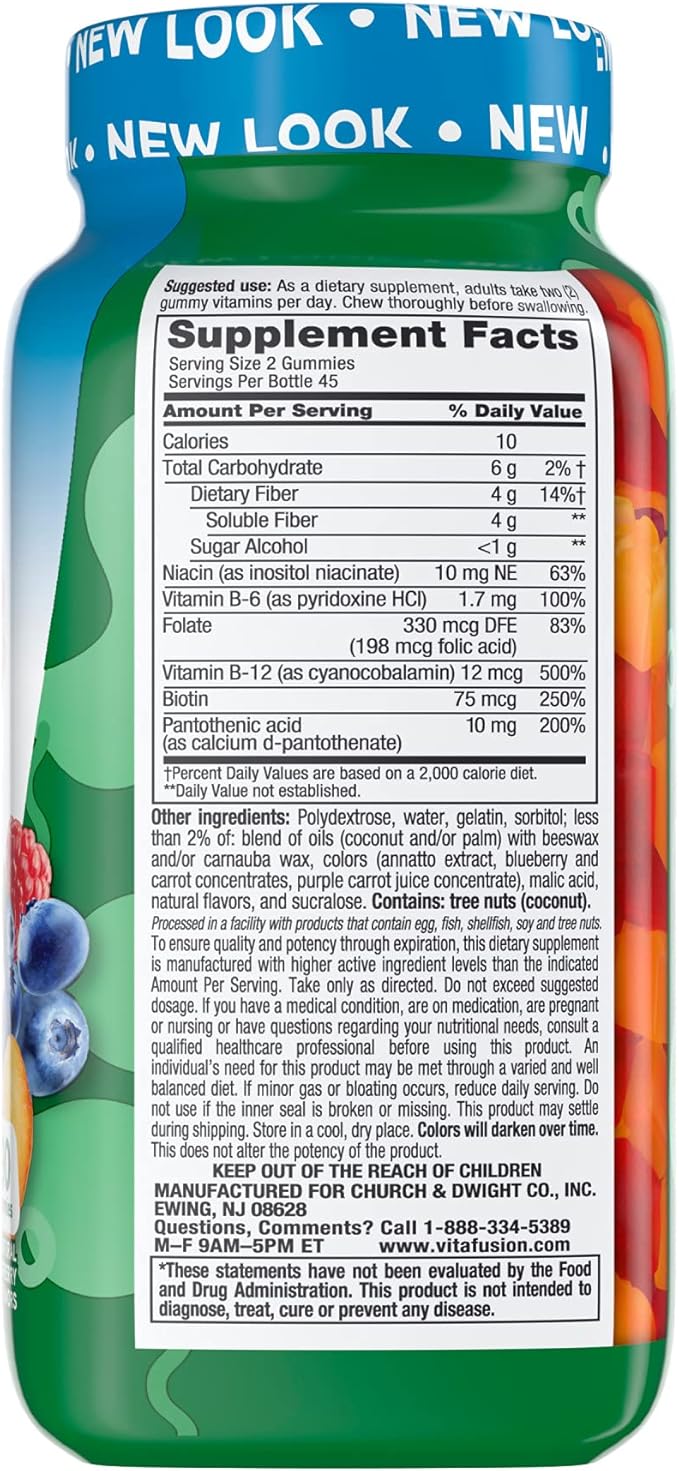 Vitafusion Fiber Well Fit Gummies Supplement, 90 Count