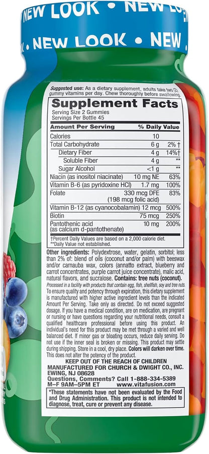 Vitafusion Fiber Well Fit Gummies Supplement, 90 Count
