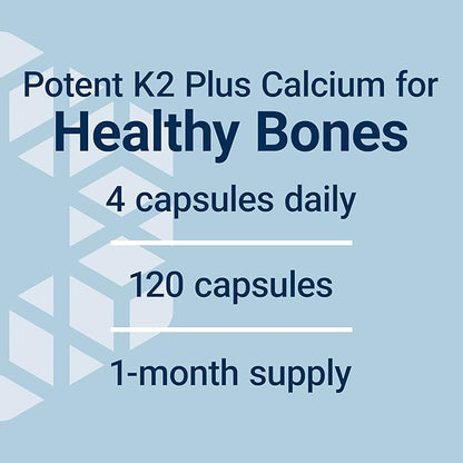 Life Extension Bone Restore Elite Calcium K2, calcium, D3, magnesium, K2, for 120 capsules