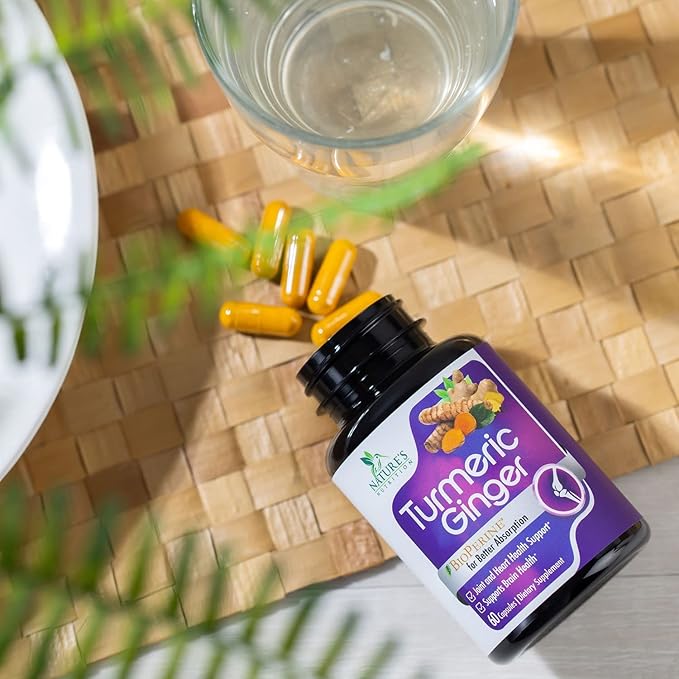 Turmeric Curcumin with BioPerine Black Pepper 95% Standardized 2600mg for 60 Capsules