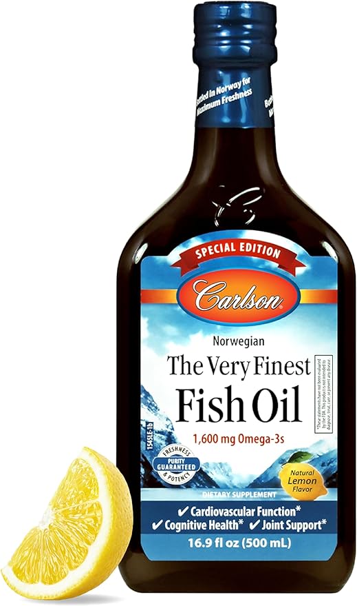 Carlson - The Very Finest Fish 1600 mg Omega-3s, Liquid 500 mL (16.9 Fl