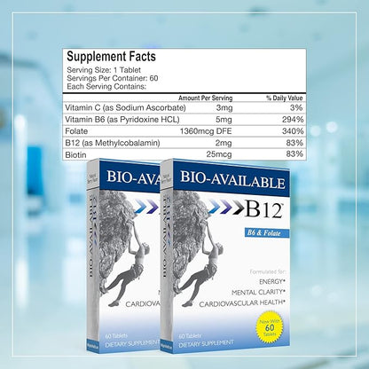 Wellgenix Bio Available Daily Multivitamins (60 ct) - Focus Support Formula with Vitamins Methyl B12, B6, Folate & Biotin - Sublingual Energy & Diet Supplement for Immune & Overall Health