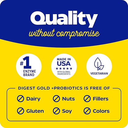 Enzymedica Digest Gold + Probiotics, 2-in-1 1.5 Billion 180 Count