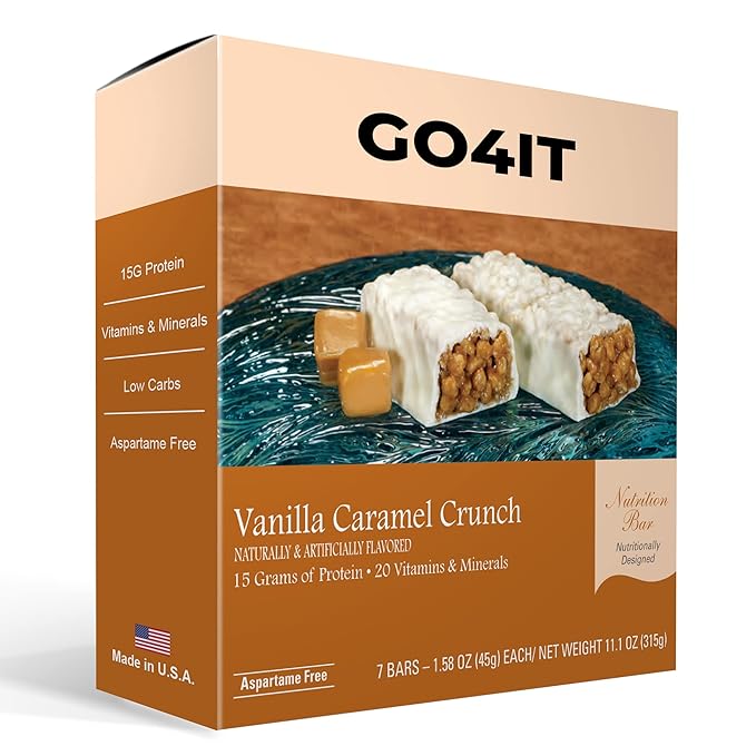 GO4IT Health Meal Replacement Bar, HIGH 7/Box -