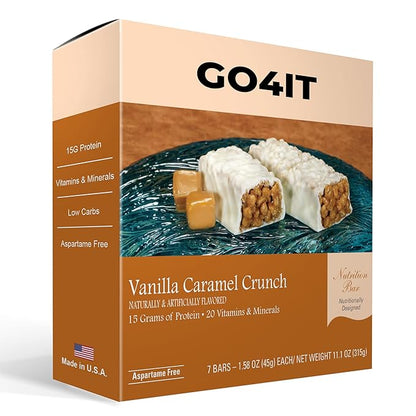 GO4IT Health Meal Replacement Bar, HIGH 7/Box -