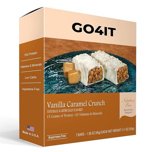 GO4IT Health Meal Replacement Bar, HIGH 7/Box -