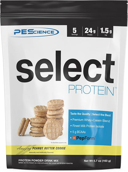 PEScience Select Low Carb Protein Powder, 5 Serving,