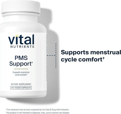 Vital Nutrients PMS Support - Vitex Berry & Passionflower Extract for Premenstrual Support & Hormone Balance* - Vitamin B6 PMS Supplements - Gluten, Dairy, Soy Free - Non-GMO - 60 Capsules