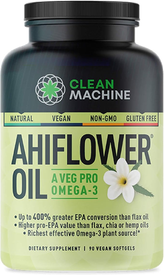 Ahiflower Oil Vegan Softgels 3, 6 6 & 9 Supplement 4X Better 90 Vegan