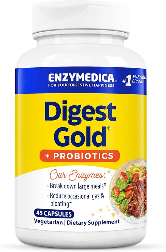 Enzymedica Digest Gold + Probiotics, 2-in-1 1.5 Billion 45 Count