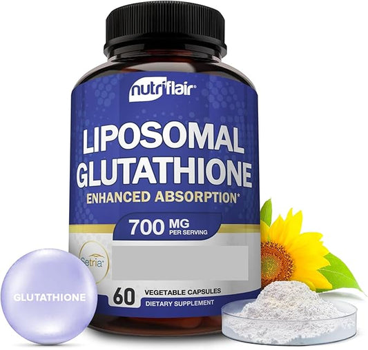 NutriFlair Liposomal Glutathione Supplement Setria® 700mg 60 Capsules