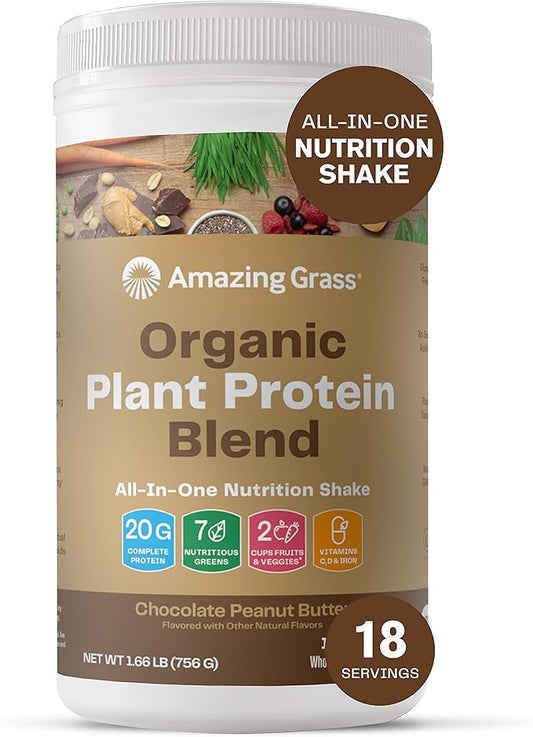 Amazing Grass Organic Plant Protein Blend: 18 Servings