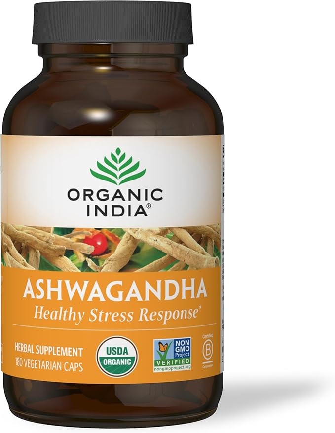 ORGANIC INDIA Ashwagandha Capsules 180 Capsules