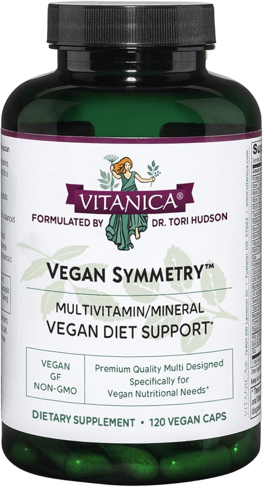 Vitanica Vegan Symmetry, Non-GMO Vegan Multivitamin 120 Capsules