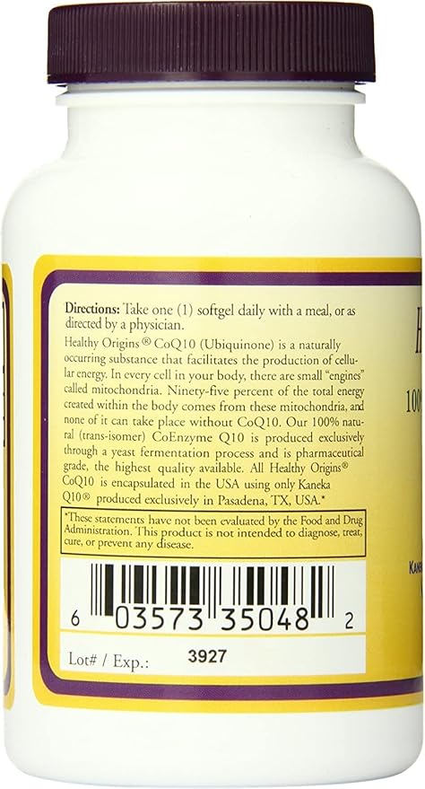 Healthy Origins CoQ10 (Kaneka Q10), 200 mg 60 Softgels