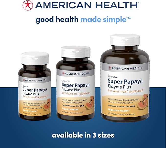 American Health Super Papaya Enzyme Plus 360 Count