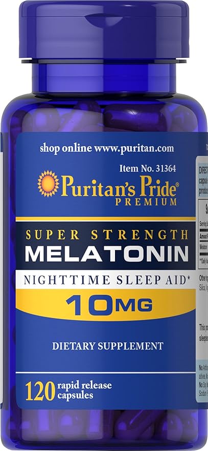 Puritan's Pride Rapid Release Melatonin 10Mg 120 Count,