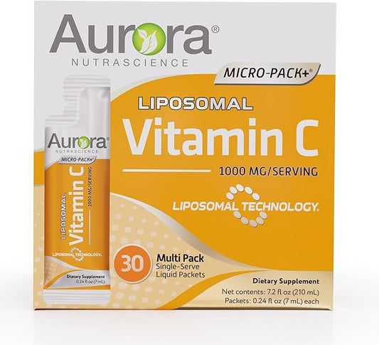 Aurora Nutrascience, Micro-Pack Liposomal Vitamin C, 1,000 mg 95% Higher