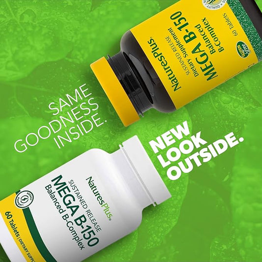 NaturesPlus Mega B150 Complex 60 Vegetarian 60 Servings
