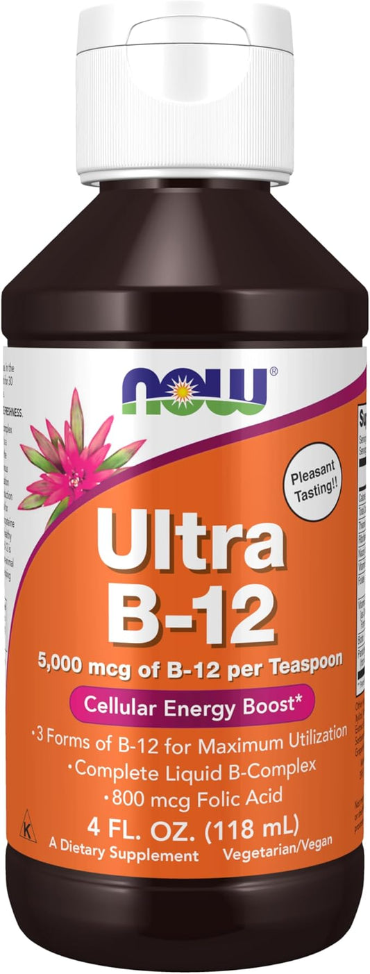 NOW Supplements, Ultra B-12, Liquid, 800 4-Ounce