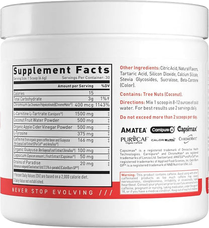 Kaged Clean Burn Powder | Orange Mango | Thermogenic Weight Management | Boost Metabolism | Organic Caffeine, Apple Cider Vinegar | Supplements for Men & Women | 30 Servings