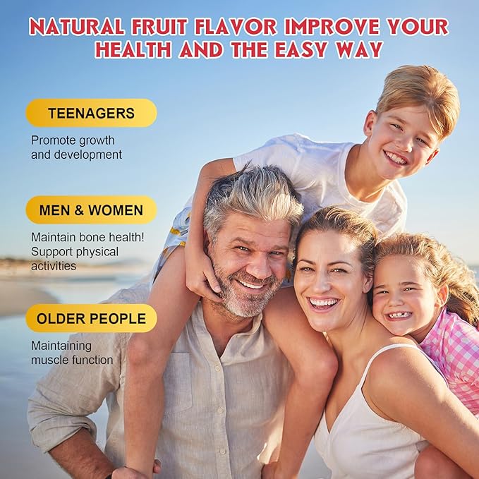 Calcium Citrate Gummies, Calcium 1200 mg with Vitamin d3, K2, Magnesium, Zinc for Bone, Muscle & Immune Support, High Absorption Calcium Supplement for Women & Men, Raspberry Flavor, 60 Chews