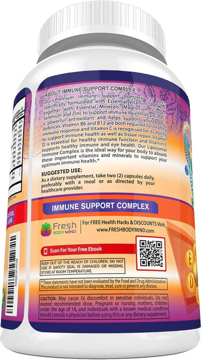 Immune Support Multivitamin for Men and B6, B12 B12 - 90 Vegan