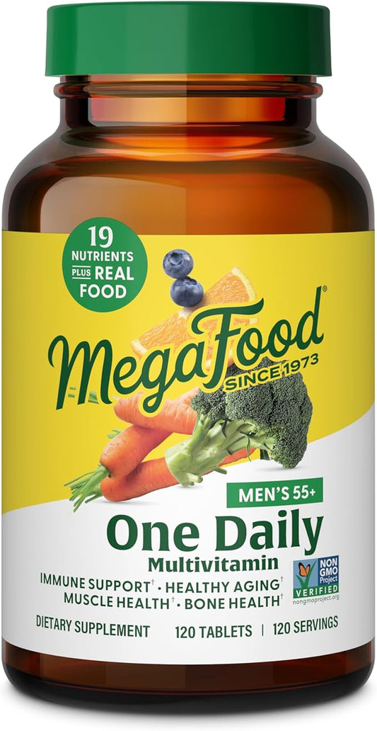 MegaFood Men's 55+ One Daily B12, Vitamin 9 Food 120 Tabs