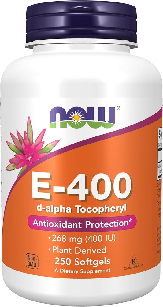 NOW Supplements, Vitamin E-400 IU, D-Alpha 250 Softgels