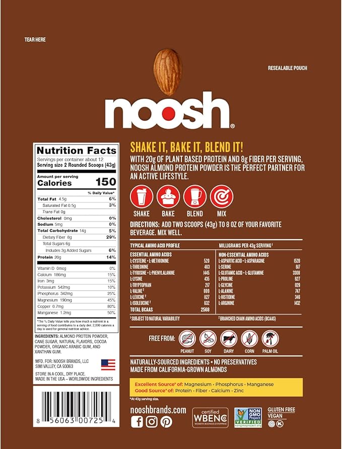 Plant Based Almond Protein Powder Chocolate 35 Gram