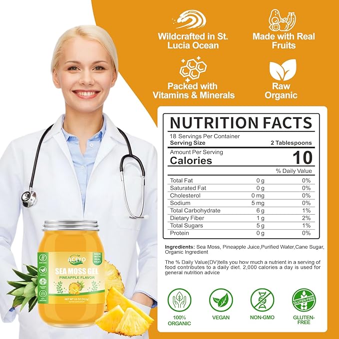 (18 OZ) Irish Sea Moss Gel 102 Vitamins