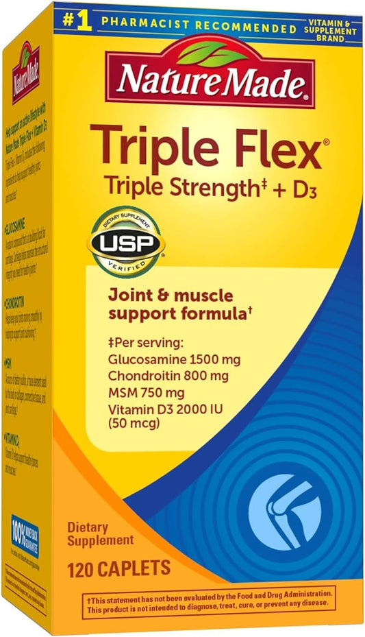 Nature Made TripleFlex Triple Strength Caplets D3, 120 120 Count