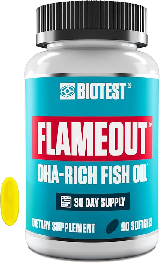 Biotest Flameout DHA-Rich Fish Oil 4200 mg Omega-3 - 90 Softgels (30 Day