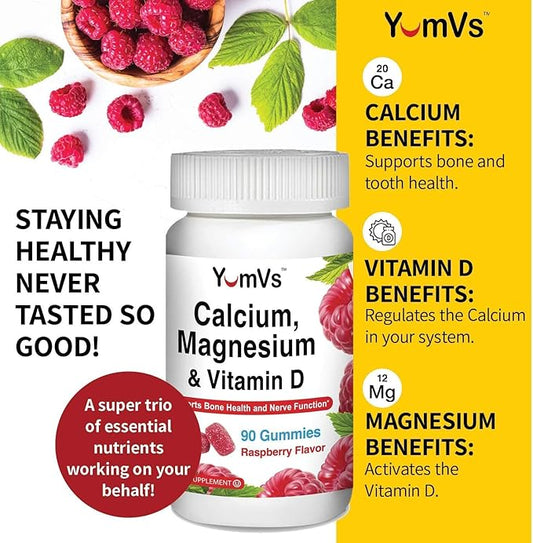 Yum-V Calcium, Magnesium, Vitamin D3 Gummies (90 Count) 2