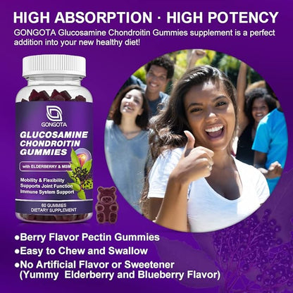 Glucosamine Chondroitin Gummies 1500mg Glucosamine 180 Gummies