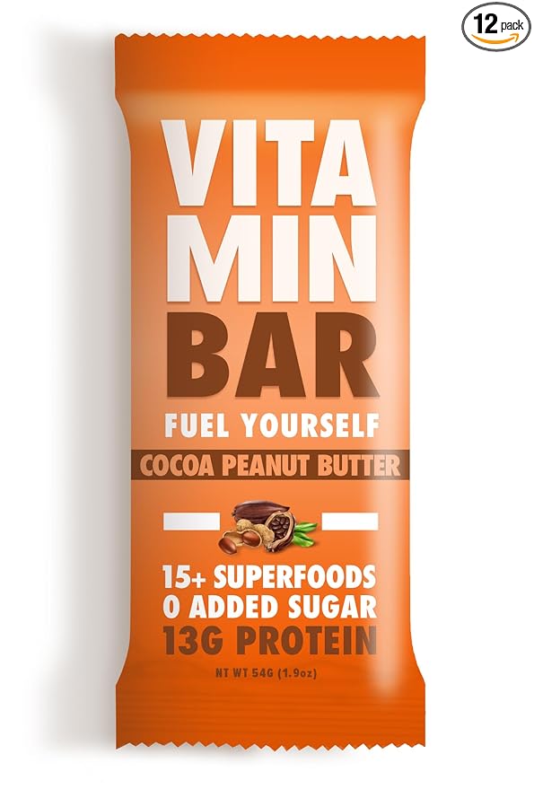 VITAMINBAR Nutrition Bar 12G Protein (12 Bars)
