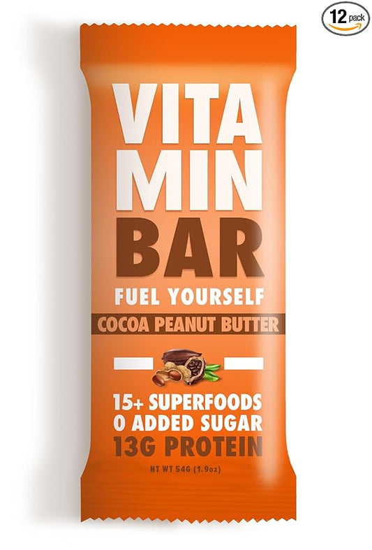 VITAMINBAR Nutrition Bar 12G Protein (12 Bars)