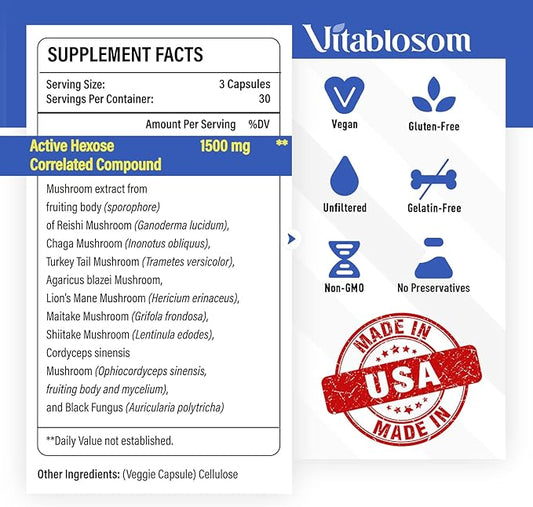Active Hexose Correlated Compound Supplement 1500mg, 90 Capsules 1)